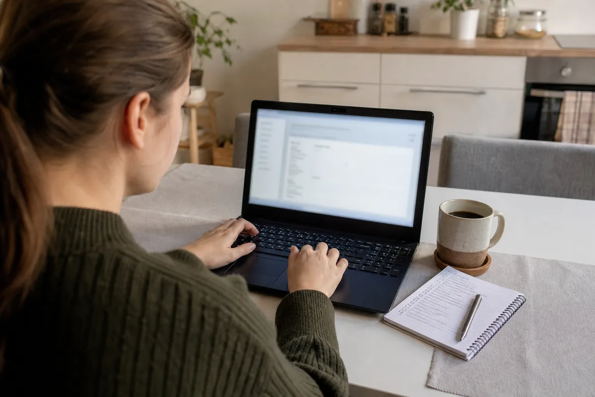 Podávanie žiadosti o príspevok Obnov dom online na notebooku