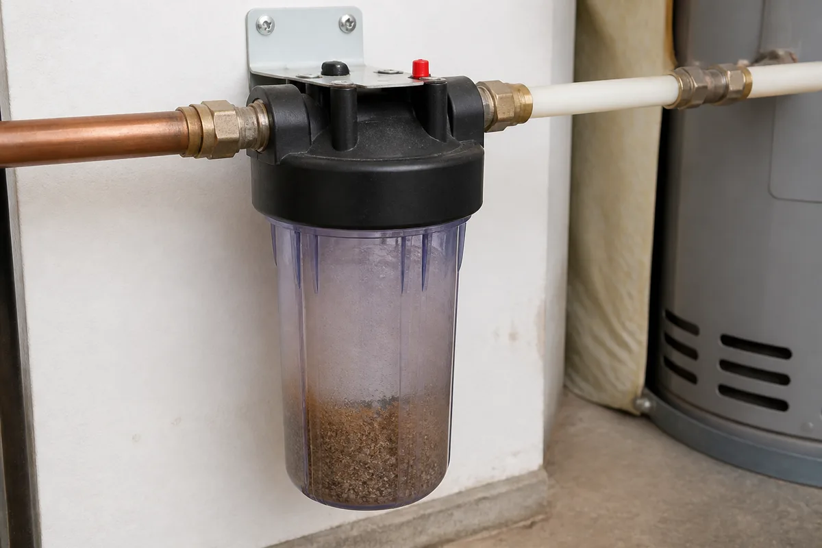 Mechanický filter s výmennou vložkou na zachytávanie sedimentu vo vodovodnom rozvode