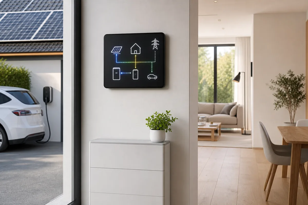 Inteligentné riadenie energie v modernom dome — solár, batéria a spotreba